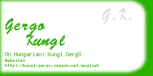 gergo kungl business card